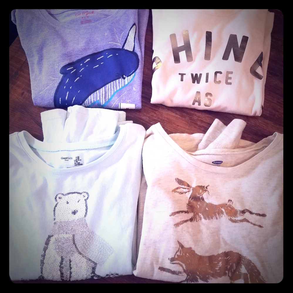 Girls sz 8 long sleeve tops